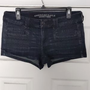 American Eagle Women's Jean Shorts Size 10 - Dark Wash